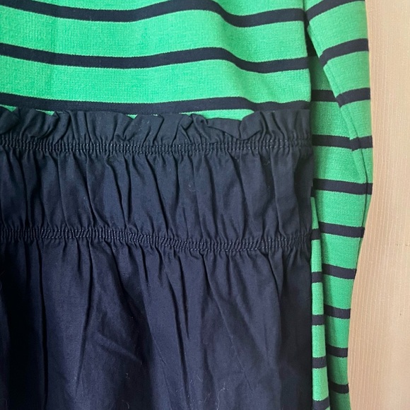 Crown & Ivy NWT Long Sleeved Blouse Navy + Green - Picture 3 of 5